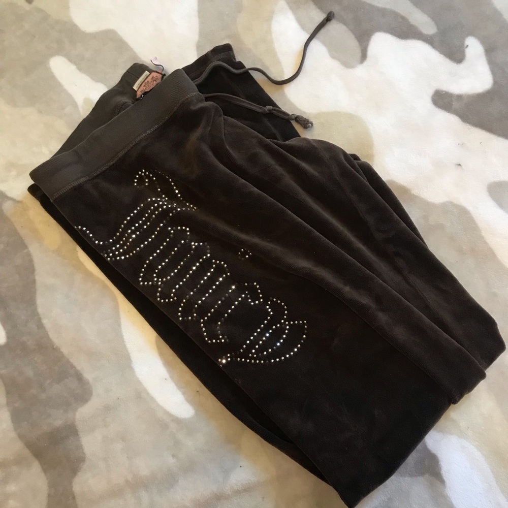 Juicy couture rhinestone velour sweatpants